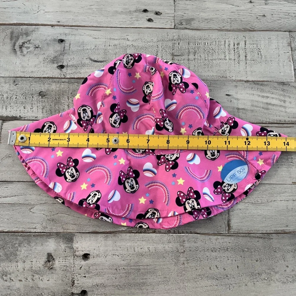 Disney Minnie Mouse Girls‎ Pink Mesh UPF 50+ Sun Protection Hat - NEW